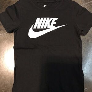 Nike Black Tee with White Logo